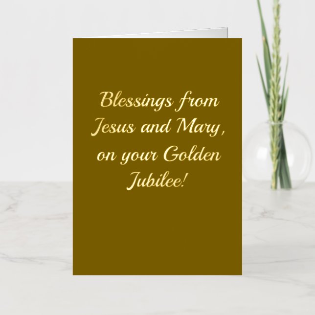 Elegant, Golden Jubilee Card (Front)