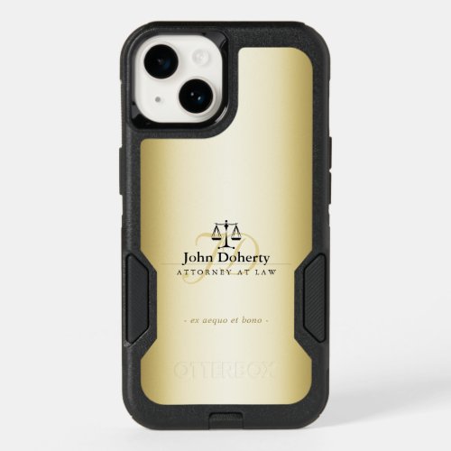 Elegant Golden Lawyer  Scales of Justice OtterBox iPhone 14 Case