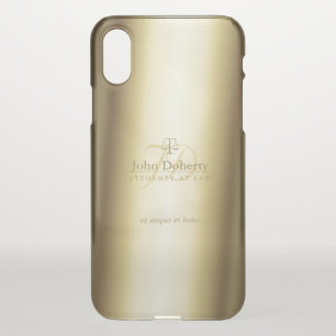 Elegant Golden Lawyer    Scales of Justice iPhone XS Case