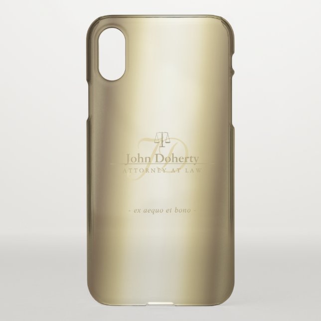 Elegant Golden Lawyer |  Scales of Justice Uncommon iPhone Case (Back)