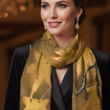 Elegant Golden Leaf Monogram Christmas Gift Soft 