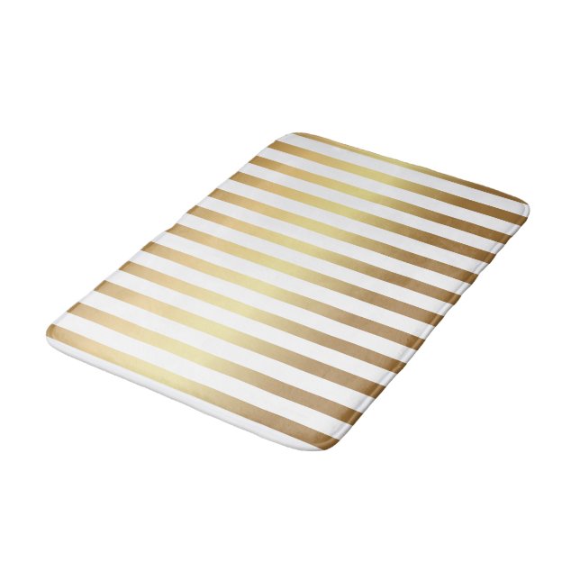 Elegant golden lines bath mat (Angled)
