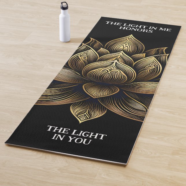Elegant Golden Lotus Flower The Light in Me ... Yoga Mat (In Situ)