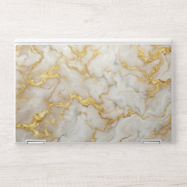 Elegant Golden Marble  HP Laptop Skin (Front)