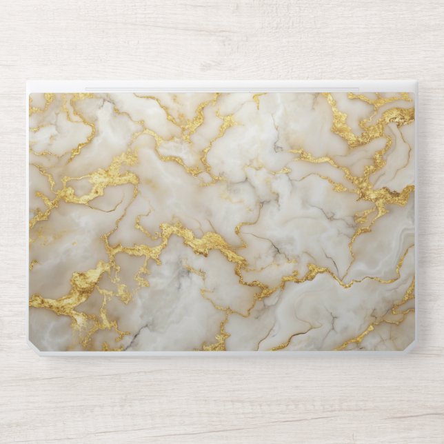 Elegant Golden Marble  HP Laptop Skin (Front)