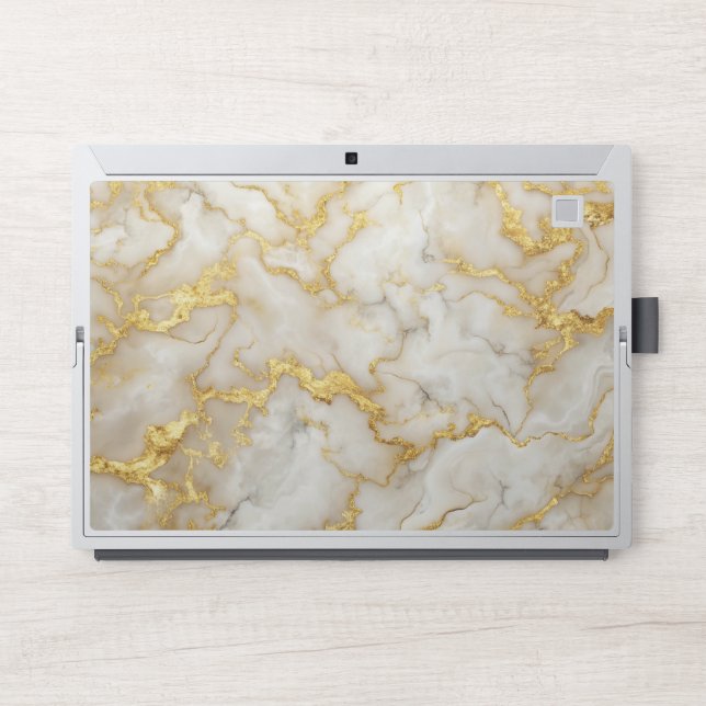 Elegant Golden Marble  HP Laptop Skin (Front)