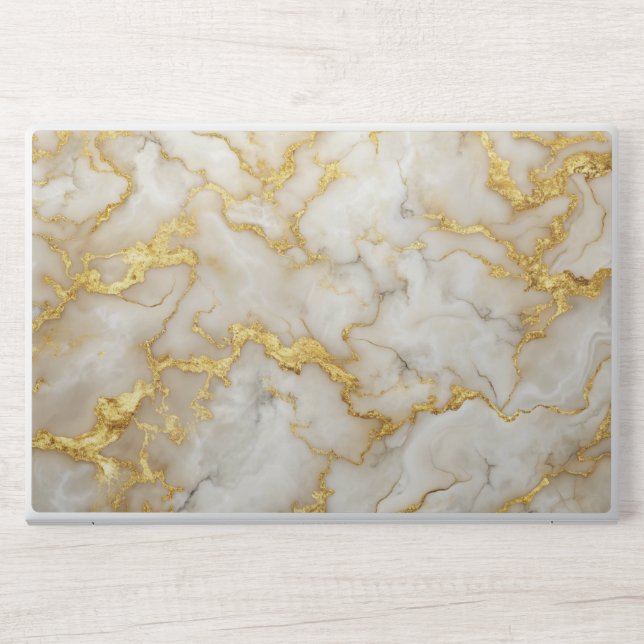 Elegant Golden Marble  HP Laptop Skin (Front)