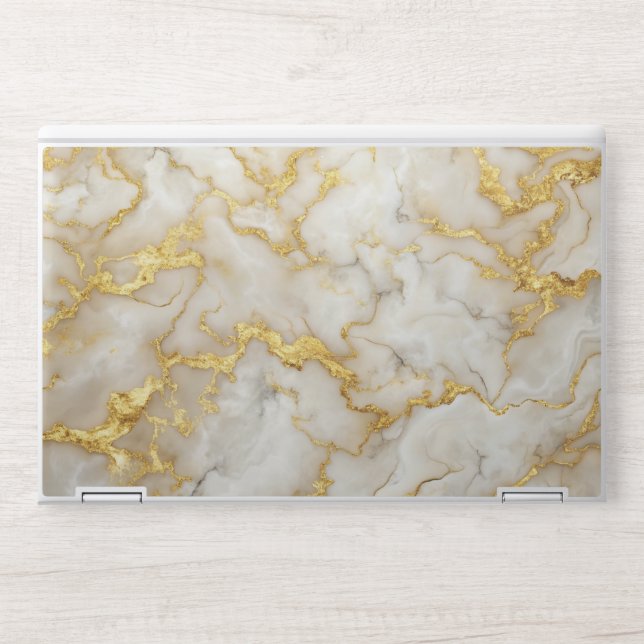 Elegant Golden Marble  HP Laptop Skin (Front)