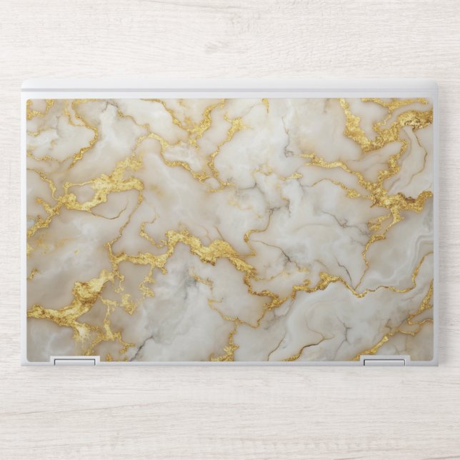 Elegant Golden Marble  HP Laptop Skin (Front)