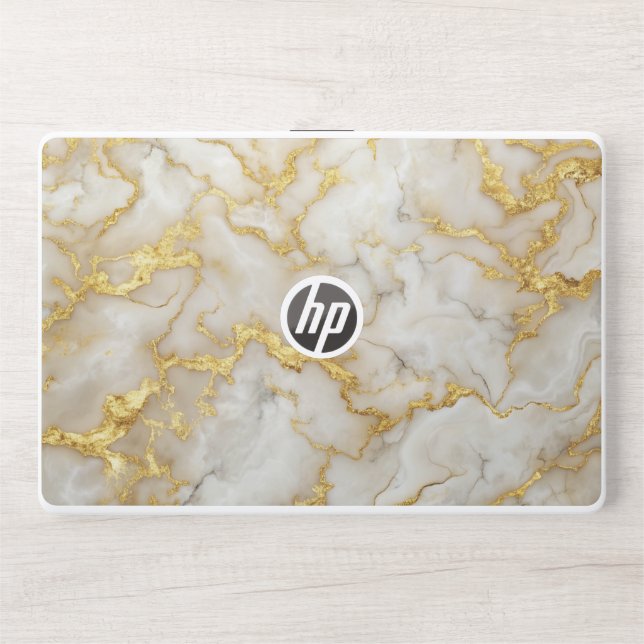 Elegant Golden Marble  HP Laptop Skin (Front)
