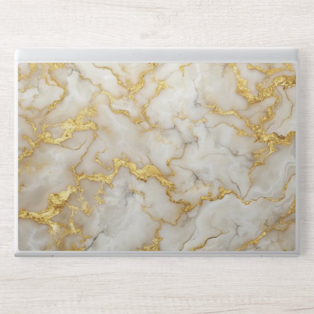 Elegant Golden Marble  HP Laptop Skin (Front)