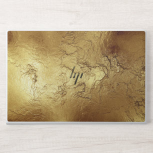 Elegant golden marble HP laptop skin