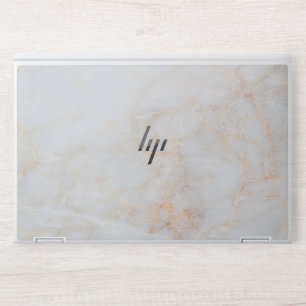Elegant golden marble HP laptop skin