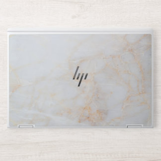 Elegant golden marble HP laptop skin