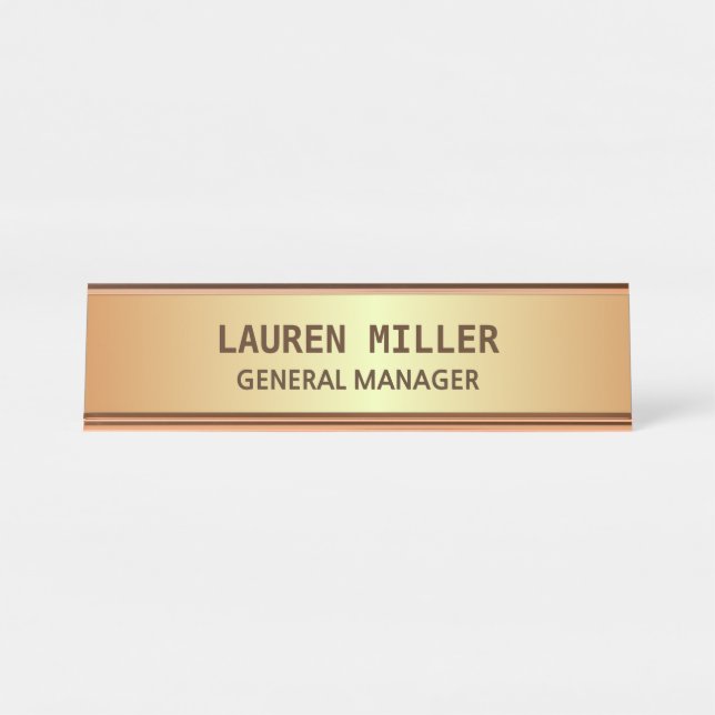 Elegant Golden Name Plate (Front)