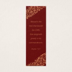 Elegant Golden Pattern Bible Quote Bookmark