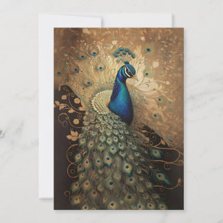Elegant Golden Peacock Bird