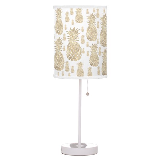 elegant golden pineapples pattern table lamp (Left)