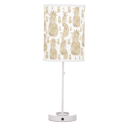 elegant golden pineapples pattern table lamp (Back)