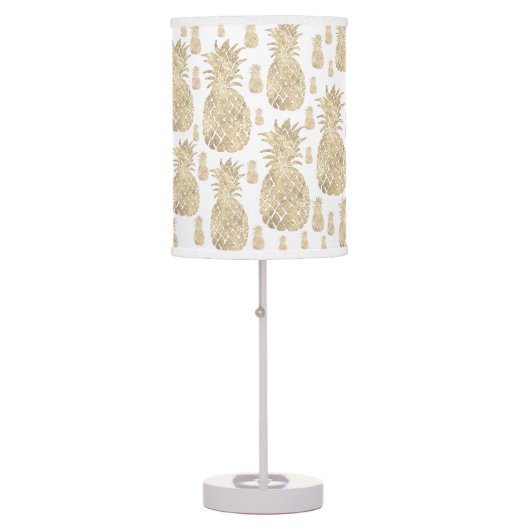 elegant golden pineapples pattern table lamp (Front)