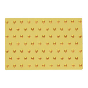 Elegant golden polka dots on golden placemat