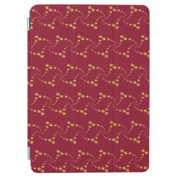 Elegant Golden Polka Dots on Maroon iPad Air Cover