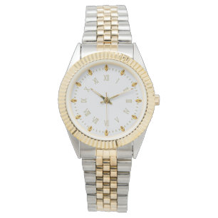 Elegant Golden Roman Numeral Watch Frame