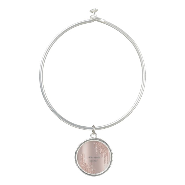 Elegant golden rose  bangle bracelet (Front)