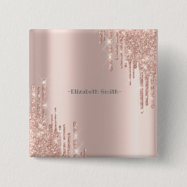 Elegant golden rose  button (Front)