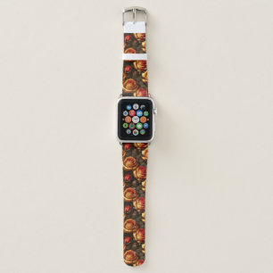 Elegant Golden Roses Valentines Special Apple Watch Band