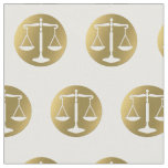 Elegant Golden Scales of Justice | Lawyer Fabric