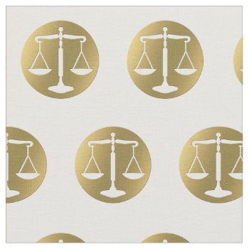 Elegant Golden Scales Of Justice | Lawyer Fabric by wierka at Zazzle