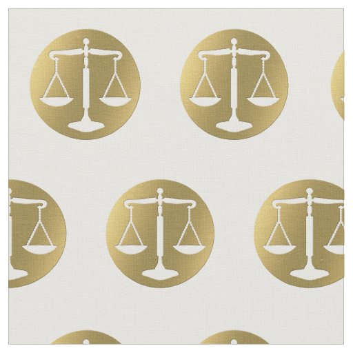 Elegant Golden Scales of Justice | Lawyer Fabric