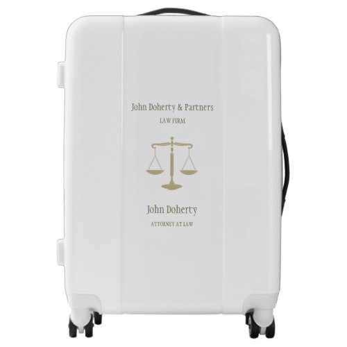 Elegant Golden Scales of Justice  Lawyer Luggage