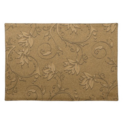 Elegant Golden Scrolls Placemat