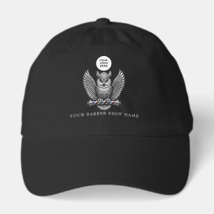 Elegant Golden Silver Owl Shop Branding Staff Hat