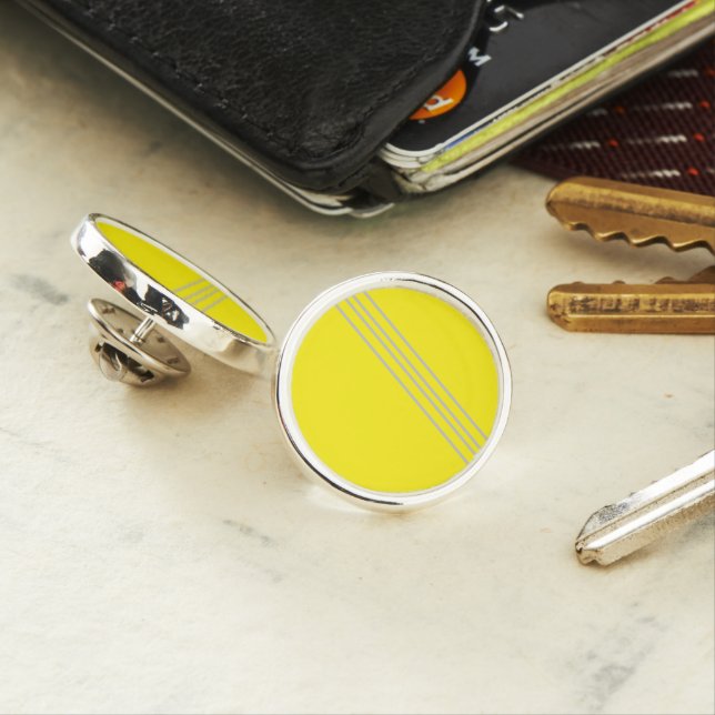 Elegant Golden  Silver Tone Suit Accessory  Lapel Pin (In Situ)