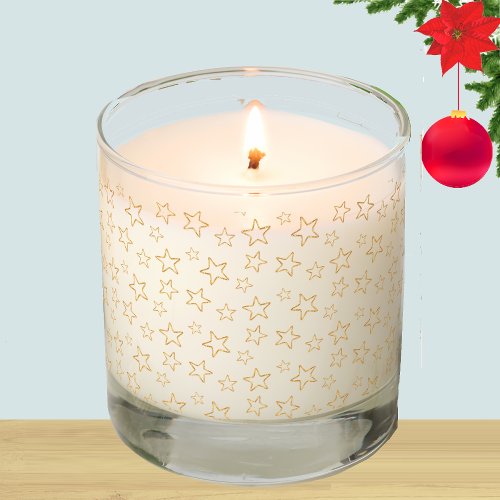 Elegant Golden Stars Christmas Scented Candle