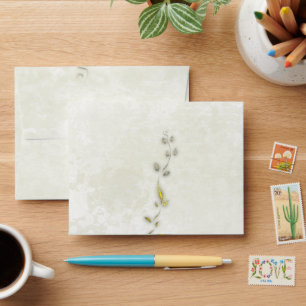 Elegant Golden Vine Envelope