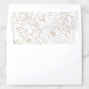 Elegant Golden Vintage Floral Envelope Envelope Liner