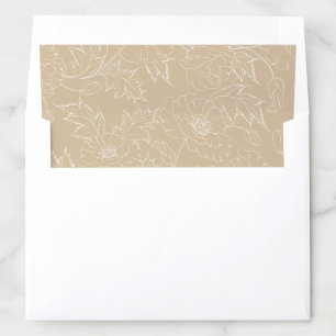 Elegant Golden Vintage Floral Envelope Liner