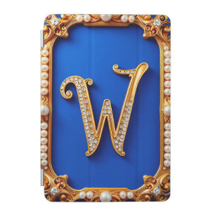 Elegant Golden W Monogram Decorated With Pearls iPad Mini Cover