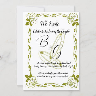 Elegant Golden Wedding Invitation