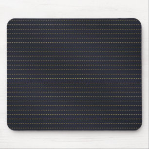 Elegant Golden Yellow Dashed Stripes Bluish Gray Mouse Pad