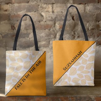 Elegant Golden Yellow Leaf Pattern on Diagonal 