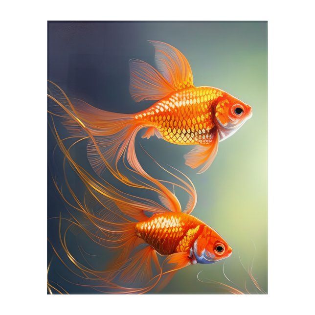 Elegant Goldfish Fantasy Art (Front)
