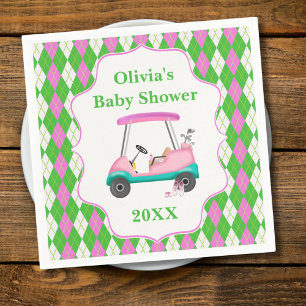 Elegant Golf Cart Ready For Baby Shower  Napkins