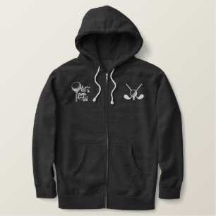 Elegant Golf Clubs Embroidered Design Hoodie