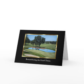 Elegant Golf Course Sympathy Card for a Golfer