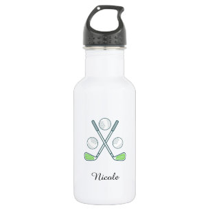 Elegant Golf Design Girls Name Golfer Sport Theme Stainless Steel Water Bottle